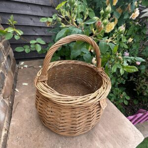 Handmade willow round basket