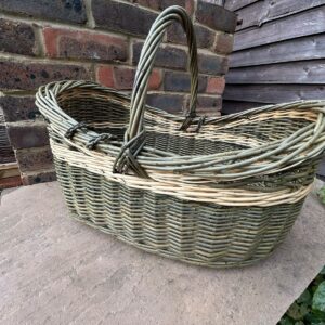 Handmade oval willow basket